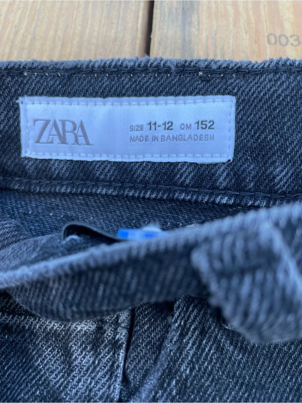 Zara Kids Black Denim Shorts- Size 11-12